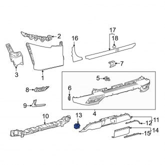 New OEM Right Valance Panel Bracket Fits, 2022-2024 Lexus LX - Part # 5216760050