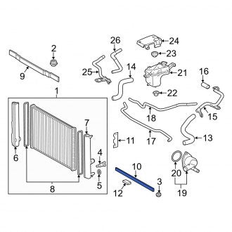 New OEM Genuine Lexus, Radiator Air Seal - Part # 1656137020