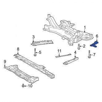 New OEM Rear Right Engine Cradle Brace Fits, 2011-2013 Lexus CT - Part # 5225712011