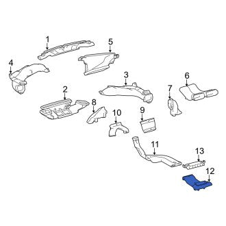 New OEM Rear Right Instrument Panel Air Duct Fits, 2011-2017 Lexus CT - Part # 8727575010