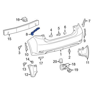 New OEM Rear Left Bumper Cover Bracket Fits, 2011-2017 Lexus CT - Part # 5257676010