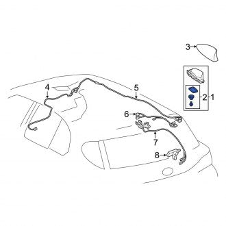 New OEM Radio Antenna Cover Fits, 2016-2017 Lexus CT - Part # 8607776010J4