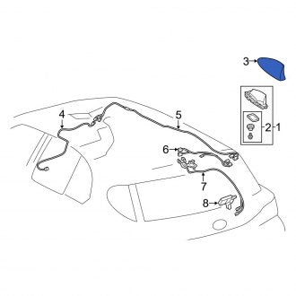 New OEM Radio Antenna Cover Fits, 2014-2016 Lexus CT - Part # 8607776010