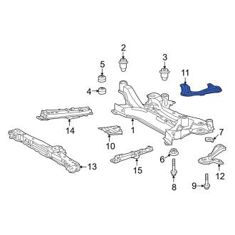 New OEM Rear Right Engine Cradle Brace Fits, 2010-2012 Lexus HS - Part # 5225772022