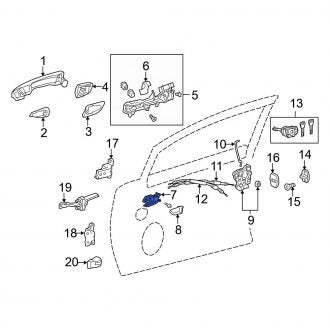 New OEM Rear Right Inner Interior Door Handle Fits, 2011-2017 Lexus CT - Part # 6920575010C0