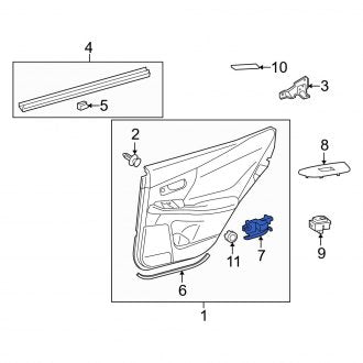 New OEM Rear Right Inner Interior Door Handle Fits, 2010-2012 Lexus HS - Part # 6920575010A0