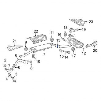 New OEM Rear Exhaust Muffler Gasket Fits, 2006-2011 Lexus GS - Part # 174510P022