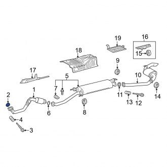 New OEM Catalytic Converter Seal Fits, 2013-2018 Lexus ES - Part # 174510D150