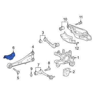 New OEM Right Suspension Trailing Arm Bracket Fits, 2015-2021 Lexus NX - Part # 487170R010