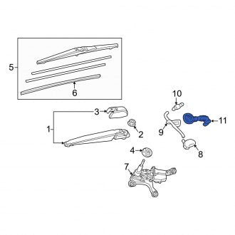 New OEM Genuine Lexus, Liftgate Washer Hose Grommet - Part # 8537344010