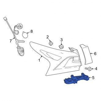 New OEM Right Tail Light Bracket Fits, 2015-2021 Lexus NX - Part # 5256278010