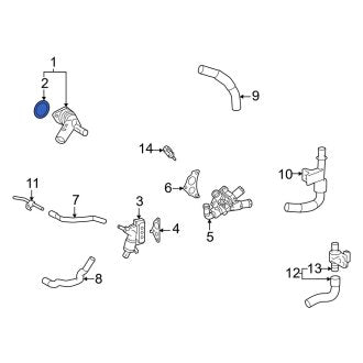 New OEM Engine Coolant Thermostat Housing Seal Fits, 2019-2024 Lexus ES - Part # 1632625010