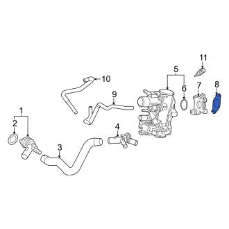 New OEM Genuine Lexus, Engine Coolant Outlet Gasket - Part # 16341F0040