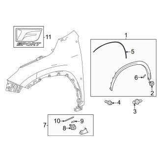 New OEM Genuine Lexus, Wheel Arch Molding Seal - Part # 53853F6010