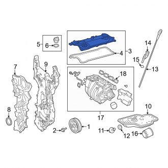 New OEM Engine Valve Cover Fits, 2021-2024 Lexus ES - Part # 1120125033