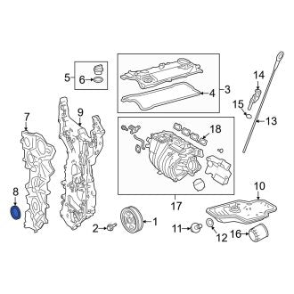 New OEM Rear Engine Crankshaft Seal Fits, 2019-2024 Lexus ES - Part # 90311A0035