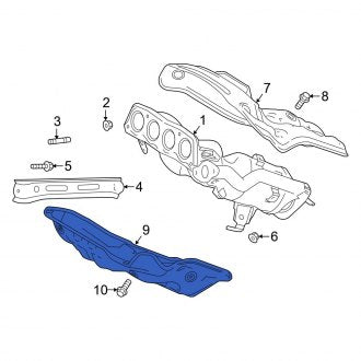 New OEM Lower Exhaust Manifold Heat Shield Fits, 2019-2024 Lexus ES - Part # 17168F0010