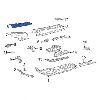 New OEM Front Center Forward Floor Pan Reinforcement Fits, 2022-2024 Lexus NX - Part # 5755442010