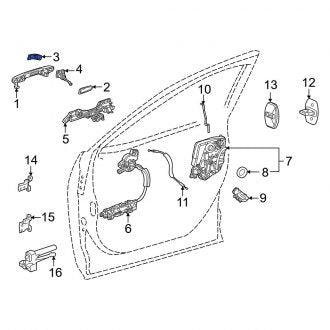 New OEM Genuine Lexus, Rear Left Exterior Door Handle Cover - Part # 74262F6010