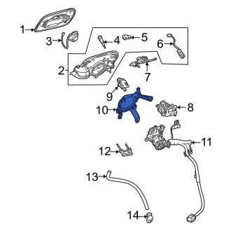 New OEM Drive Motor Battery Pack Charging Port Assembly Bracket Fits, 2022-2025 Lexus NX - Part # 7730478010