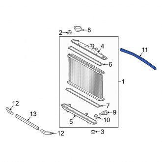 New OEM Genuine Lexus, Upper Radiator Air Seal - Part # 165610P130