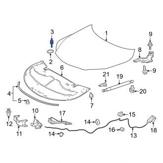 New OEM Genuine Lexus, Front Hood Stop Buffer - Part # 533840R040