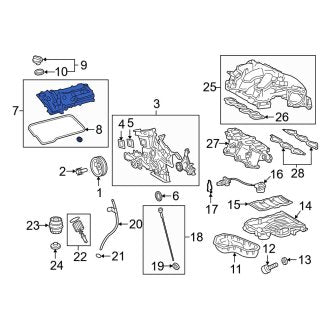 New OEM Right Engine Valve Cover Fits, 2019-2024 Lexus ES - Part # 112010P010