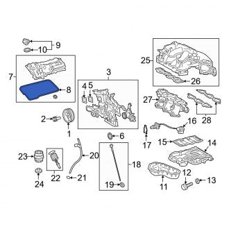 New OEM Left Engine Valve Cover Gasket Fits, 2019-2024 Lexus ES - Part # 112140P010