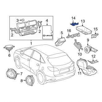 New OEM Lower Radio Amplifier Bracket Fits, 2016-2022 Lexus RX - Part # 8628548150