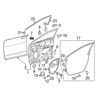 New OEM Genuine Lexus, Left Upper Door Shell Seal - Part # 6783800000000000