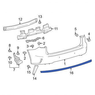 New OEM Rear Bumper Protection Pad Fits, 2016-2022 Lexus RX - Part # PT73848160