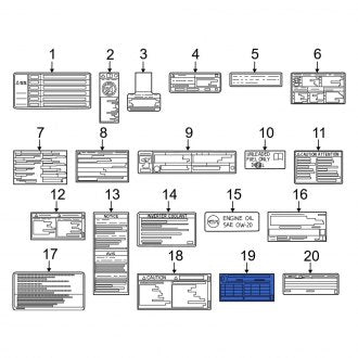 New OEM Genuine Lexus, Tire Information Label - Part # 4266148D50