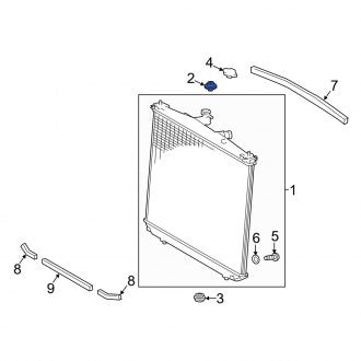 New OEM Upper Radiator Insulator Fits, 2007-2018 Lexus ES - Part # 1652320020