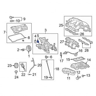 New OEM Engine Timing Cover Gasket Fits, 2019-2024 Lexus ES - Part # 9030150003