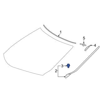 New OEM Genuine Lexus, Back Glass Reveal Molding Clip - Part # 7554530170