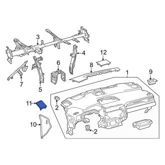 New OEM Left Speaker Cover Fits, 2018-2022 Lexus RX - Part # 5540848040