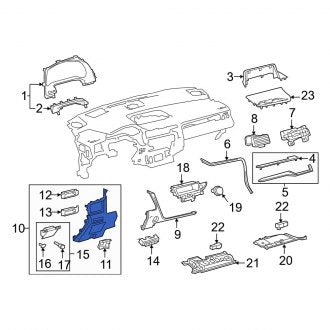 New OEM Instrument Panel Trim Panel Fits, 2020-2022 Lexus RX - Part # 554030E080C0