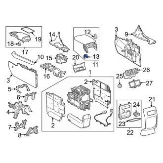 New OEM Genuine Lexus, Console Armrest Clip - Part # 5557900000000000