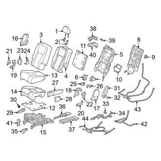 New OEM Genuine Lexus, Center Right Seat Back Recliner Adjustment Handle Cap - Part # 7184548060B0