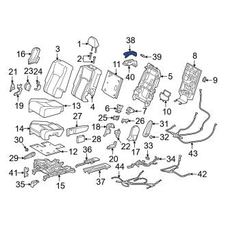 New OEM Center Right Seat Back Recliner Adjustment Handle Fits, 2018-2022 Lexus RX - Part # 7205748050A0