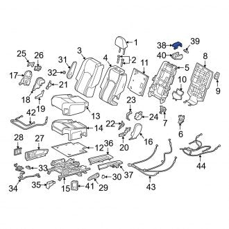 New OEM Center Left Seat Back Recliner Adjustment Handle Fits, 2018-2022 Lexus RX - Part # 7205848030B0