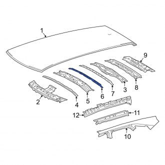 New OEM Roof Bow Fits, 2018-2022 Lexus RX - Part # 6314448100