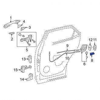 New OEM Genuine Lexus, Rear Right Door Lock Rod Cover - Part # 6903702030