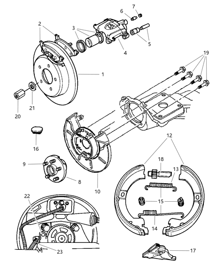 New Fits Chrysler Rear Disc Brake Pad Kit - Part # V2014036AD