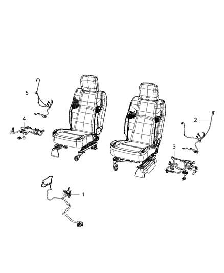 New 2020 Fits Chrysler 3500, 4500, 5500 Wiring-Seat - Part # 68468100AA
