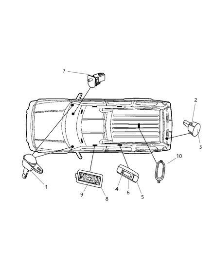 New 2006-2008 Fits Chrysler Commander Lamp-Courtesy - Part # 1DD681D1AA