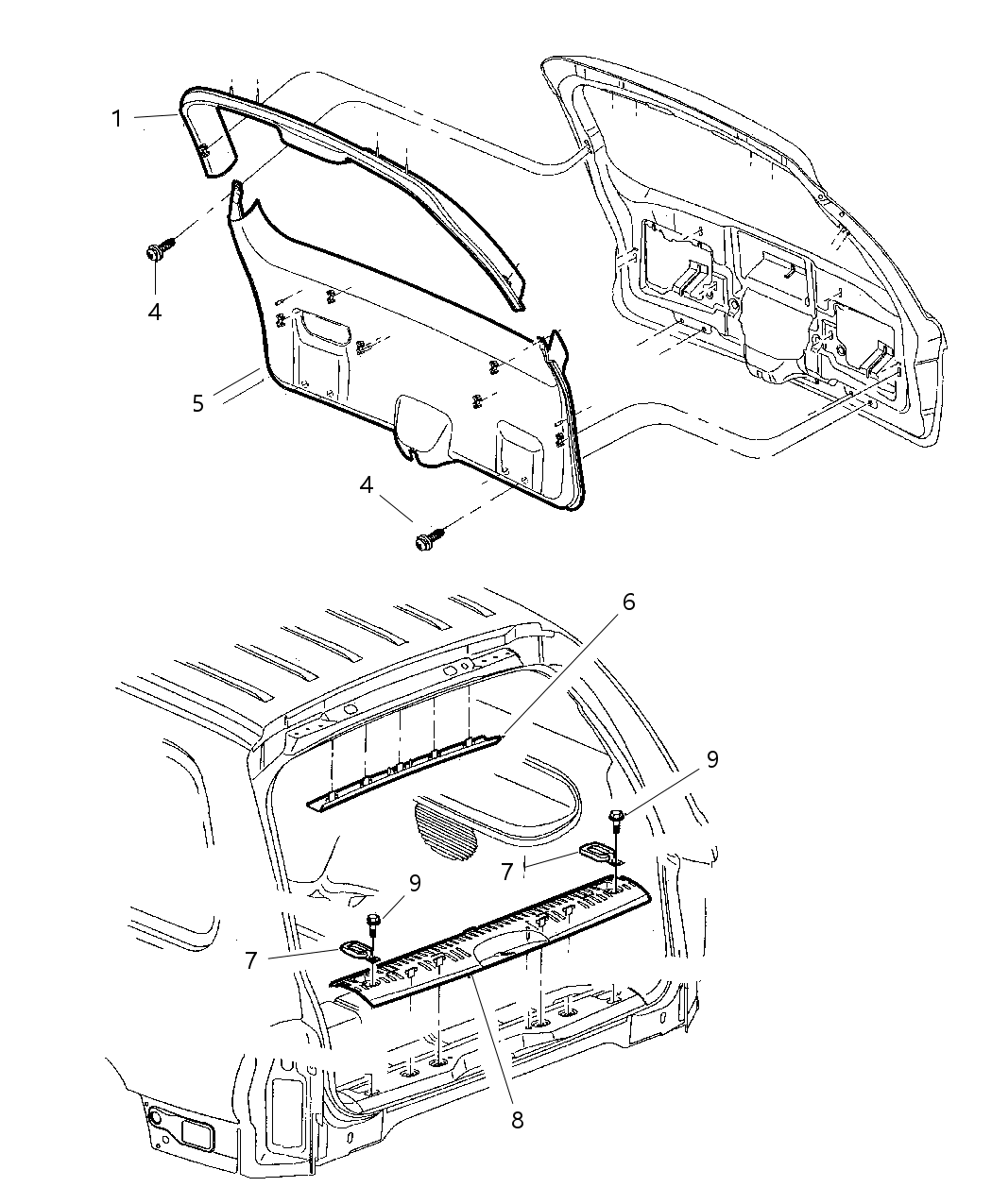 Panel Liftgate Trim Lower