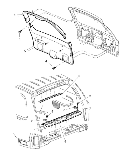 Panel Liftgate Trim Upper