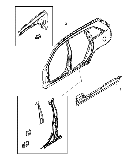 New 2005 Fits Chrysler Pacifica Panel-Body Side Sill Inner - Part # 5054630AD