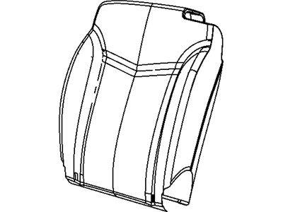 New 2008 Fits Chrysler Sebring Front Seat Back Cover - Part # 1HL641DBAA